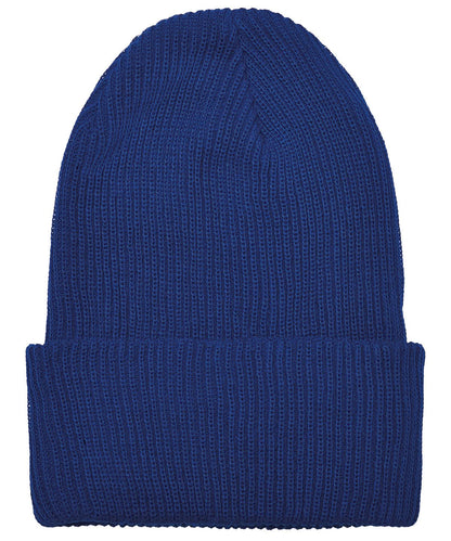 Flexfit By Yupoong Recycled Yarn Ribbed Knit Beanie 1504Ry YP191 - Royal Blue One size - Customisable Beanies