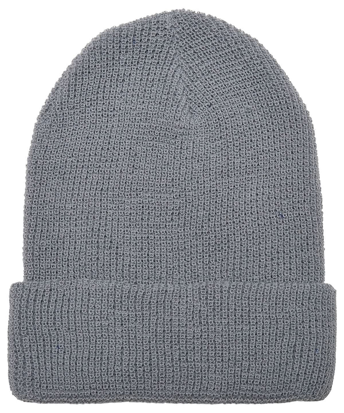 Flexfit By Yupoong Recycled Yarn Waffle Knit Beanie 1505Ry YP192 - Grey One size - Customisable Beanies