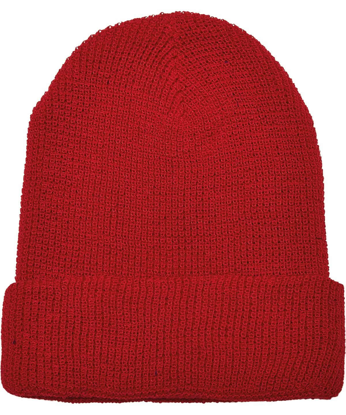 Flexfit By Yupoong Recycled Yarn Waffle Knit Beanie 1505Ry YP192 - Red One size - Customisable Beanies