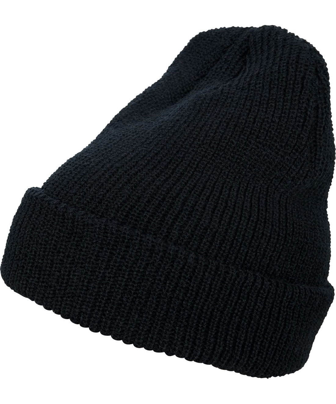 Flexfit By Yupoong Long Knit Beanie 1545K YP193 - Black One size - Customisable Beanies