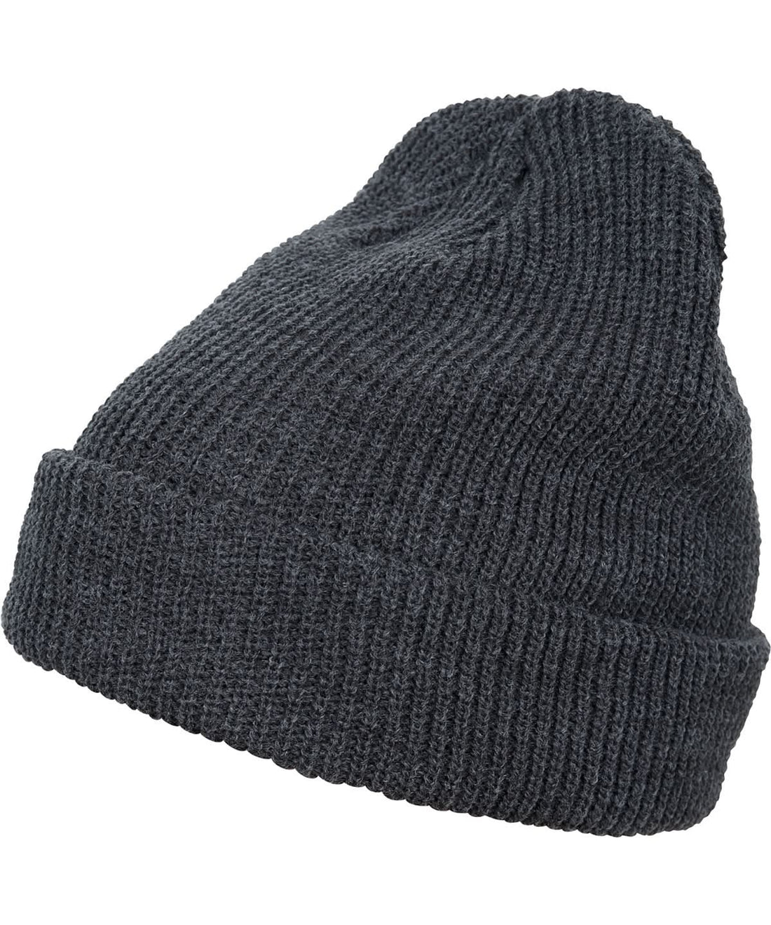 Flexfit By Yupoong Long Knit Beanie 1545K YP193 - Dark Grey One size - Customisable Beanies
