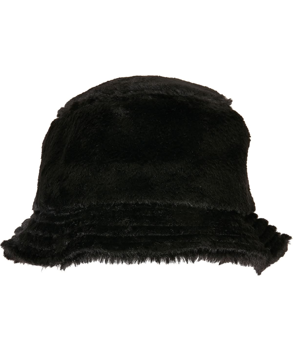 Flexfit By Yupoong Faux Fur Bucket Hat 5003Ff YP200 - Black One size - Customisable Hats