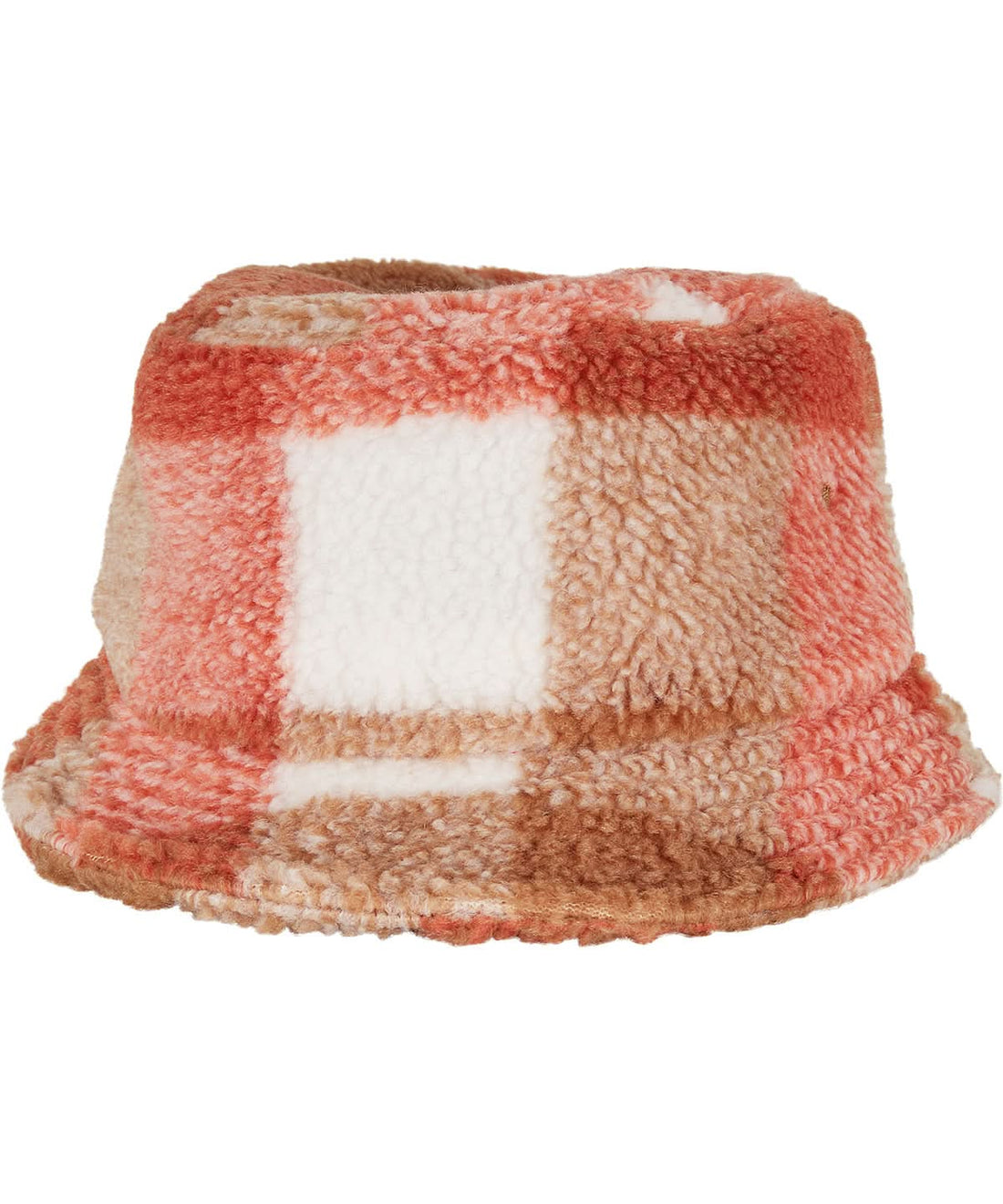 Flexfit By Yupoong Sherpa Check Bucket Hat 5003Sc YP205 - White Sand Toffee One size - Customisable Hats