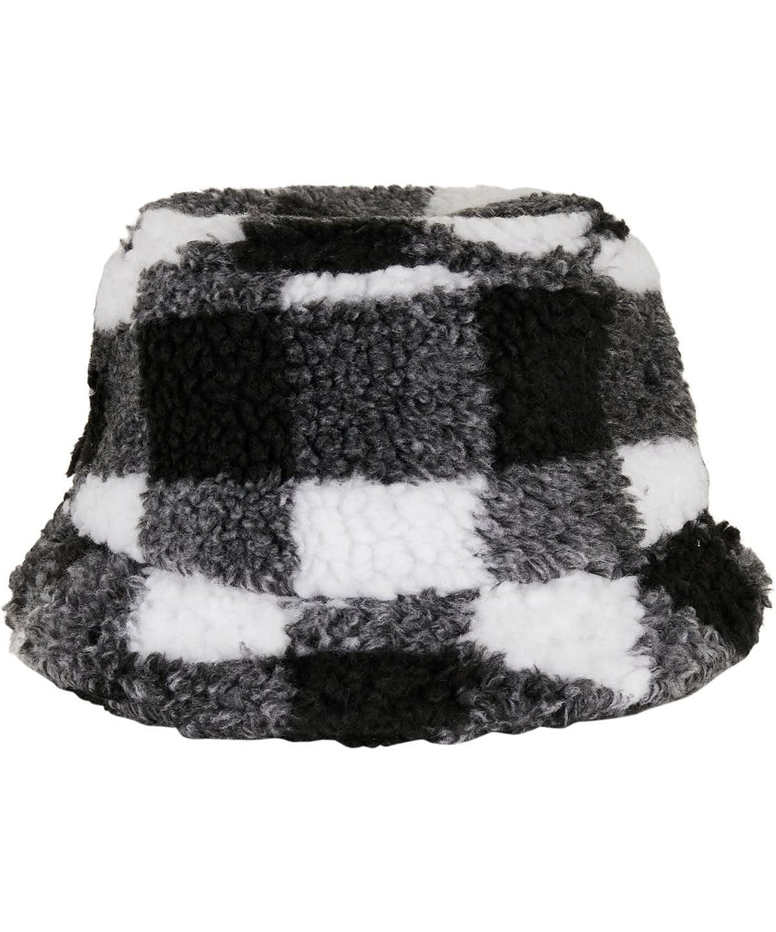 Flexfit By Yupoong Sherpa Check Bucket Hat 5003Sc YP205 - White Black One size - Customisable Hats