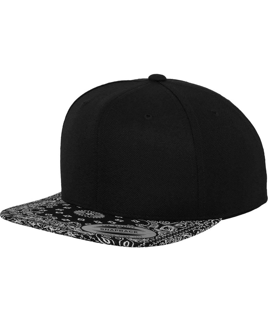 Flexfit By Yupoong Bandana Snapback 6089Bd YP214 - Black Paisley One size - Customisable Caps