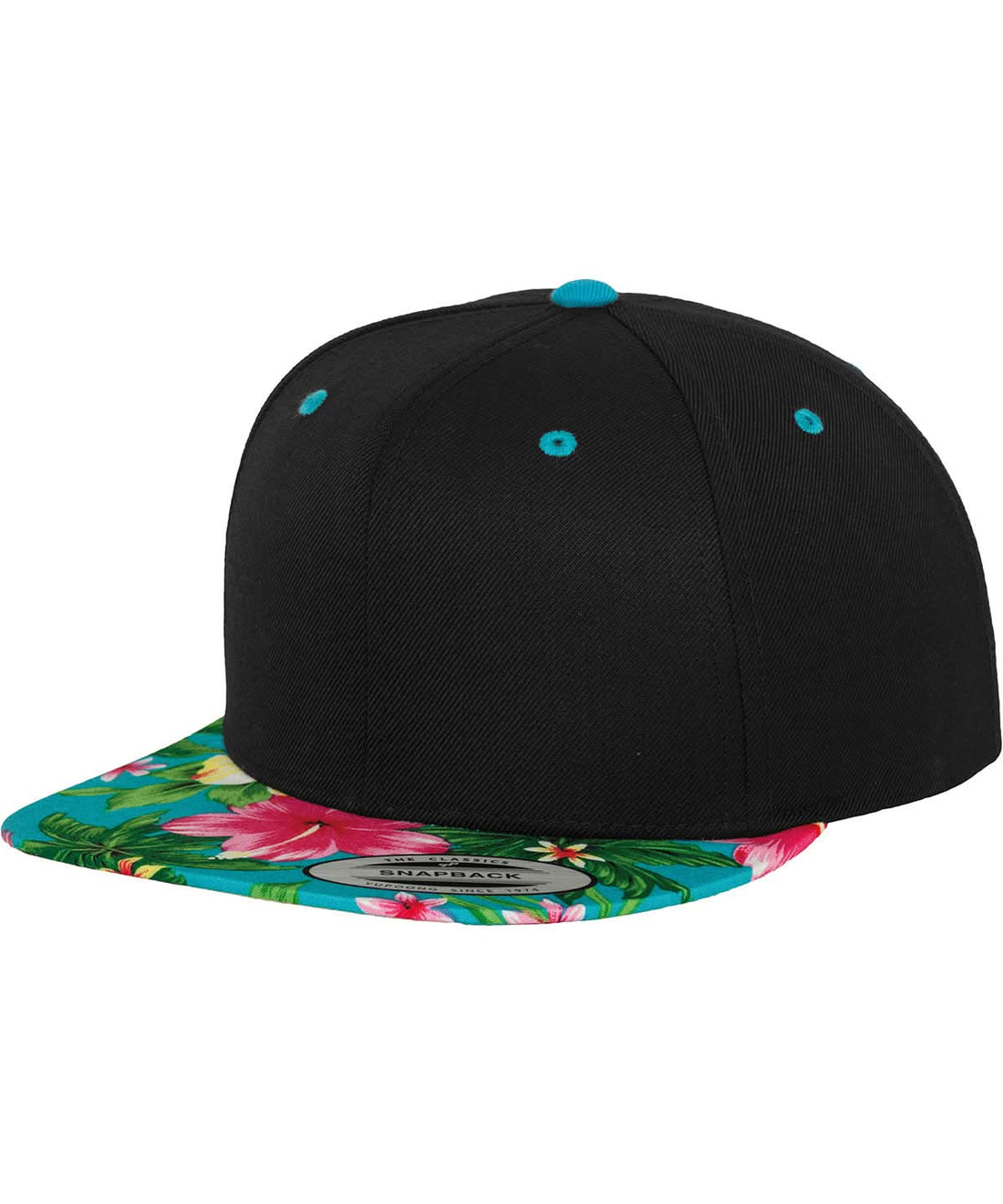 Flexfit By Yupoong Hawaiian Snapback 6089Hw YP215 - Black Aqua One size - Customisable Caps