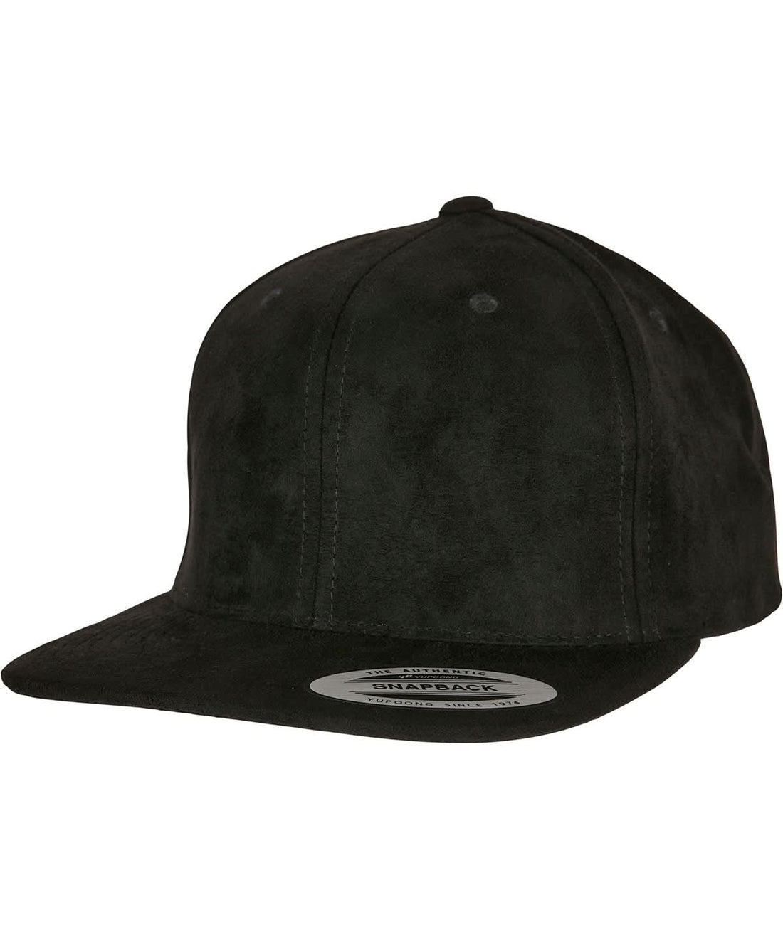 Flexfit By Yupoong Imitation Suede Leather Snapback 6089Su YP216 - Black One size - Customisable Caps