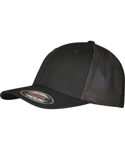 Flexfit By Yupoong Flexfit Trucker Recycled Mesh 6511Rm YP231 - Black Black One size - Customisable Caps