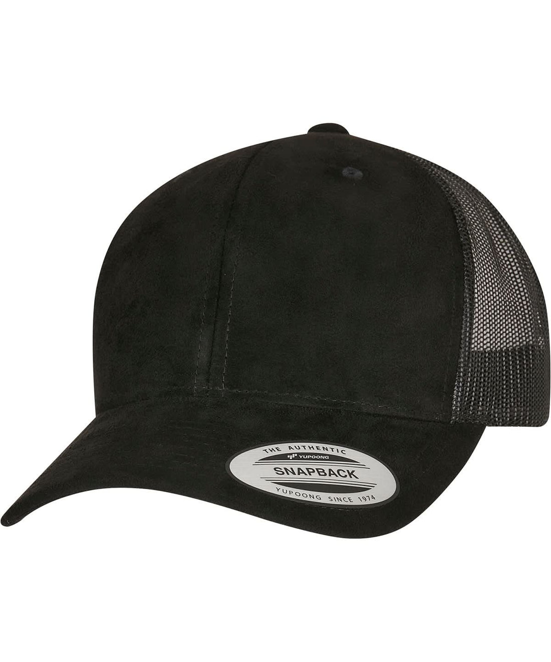 Flexfit By Yupoong Imitation Suede Leather Trucker Cap 6606Su YP236 - Black One size - Customisable Caps