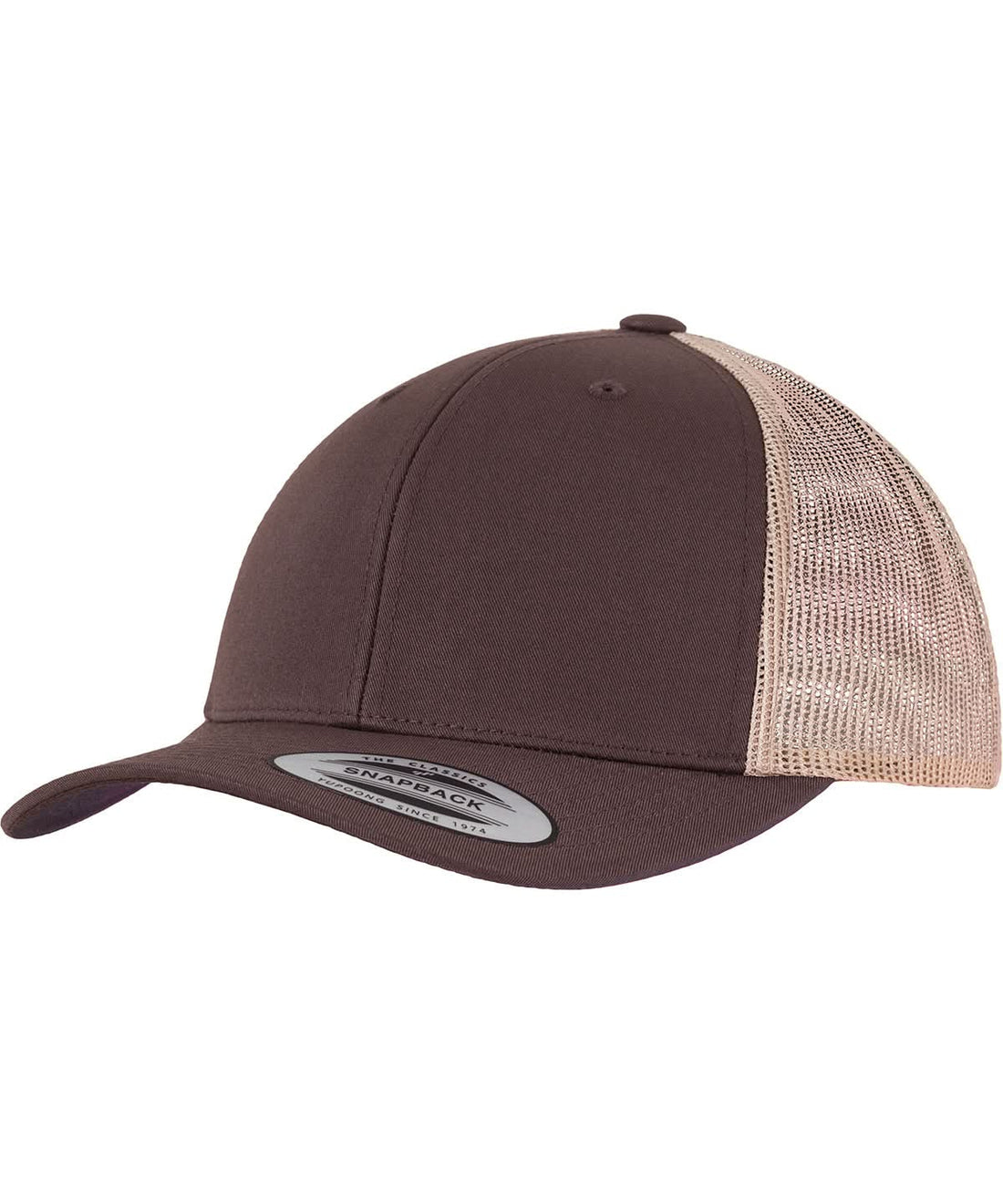 Flexfit By Yupoong Retro Trucker 2 Tone 6606T YP237 - Brown Khaki One size - Customisable Caps