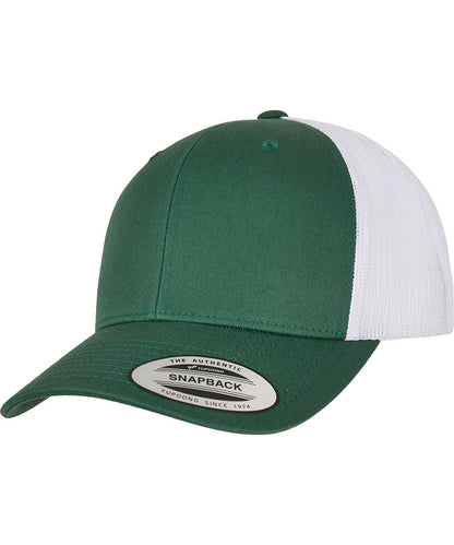 Flexfit By Yupoong Retro Trucker 2 Tone 6606T YP237 - Evergreen White One size - Customisable Caps