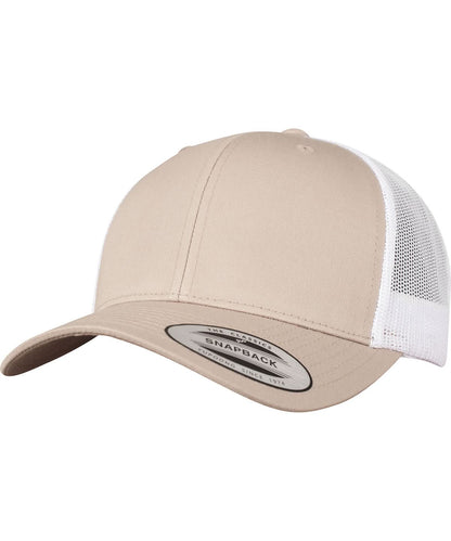 Flexfit By Yupoong Retro Trucker 2 Tone 6606T YP237 - Khaki White One size - Customisable Caps