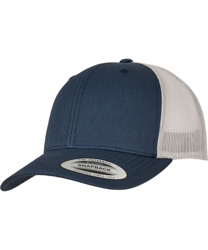 Flexfit By Yupoong Retro Trucker 2 Tone 6606T YP237 - Navy Silver One size - Customisable Caps
