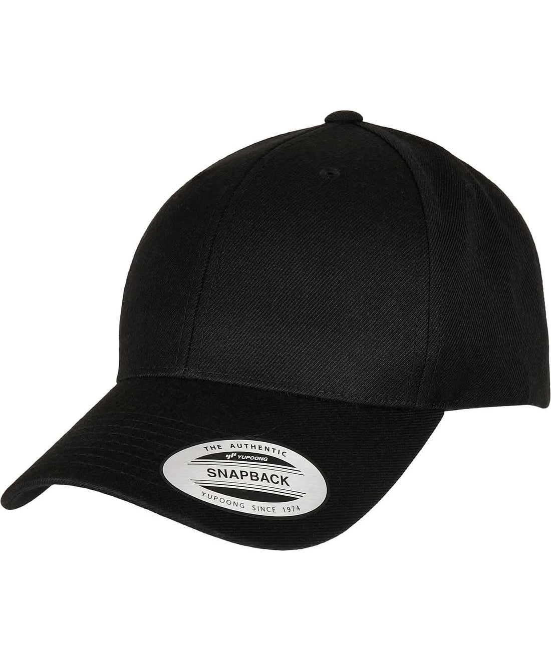 Flexfit By Yupoong Premium Curved Visor Snapback Cap 6789M YP240 - Black One size - Customisable Caps
