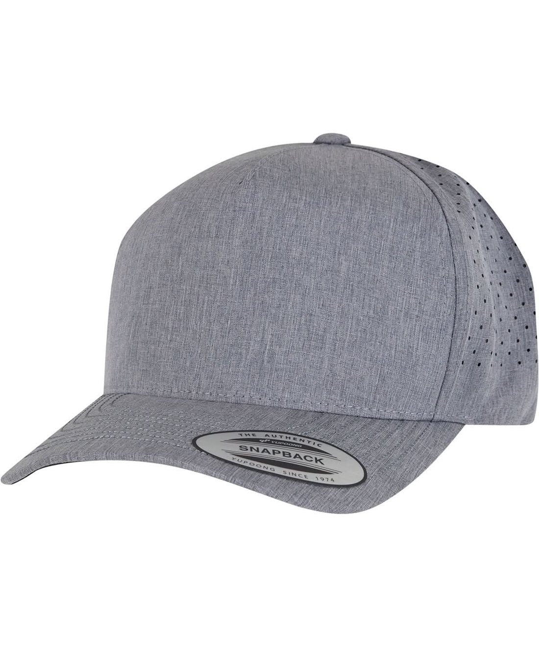 Flexfit By Yupoong Yp Classics 5 Panel Snapback 5389Ap YP257 - Heather Grey One size - Customisable Caps