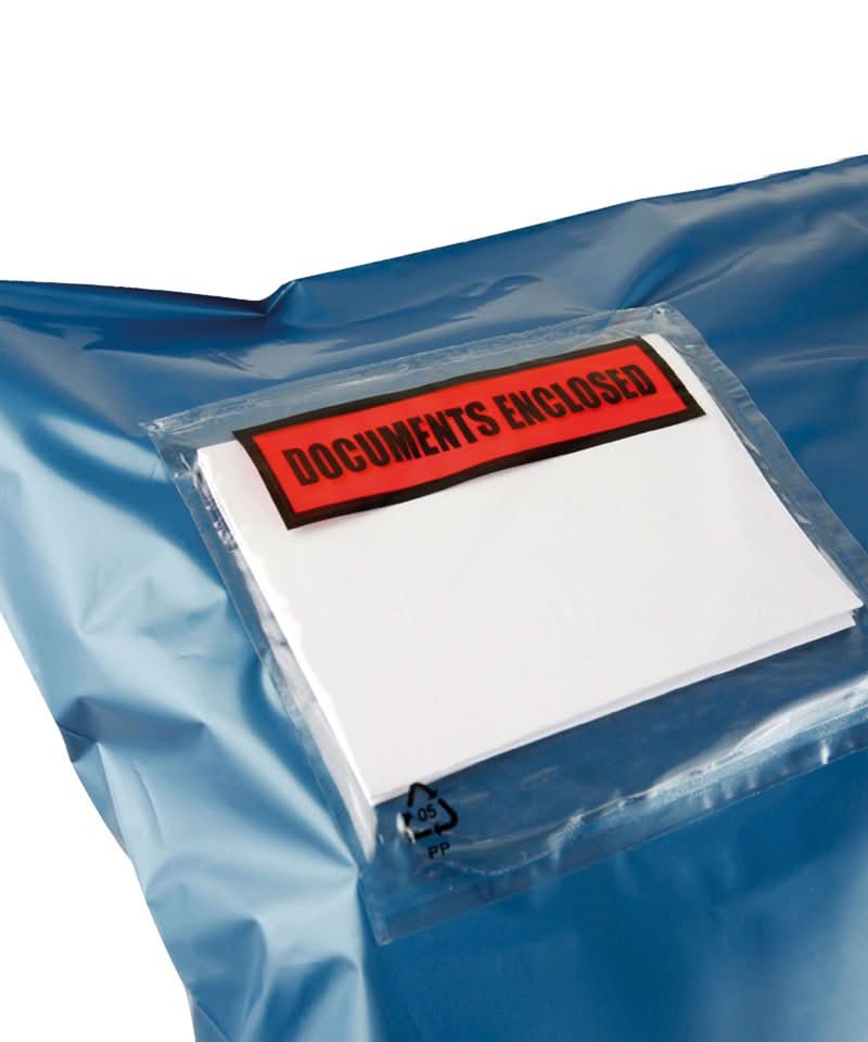 Essentials Essential Documents Enclosed Wallets ZA103 - Clear - Customisable Document Wallets