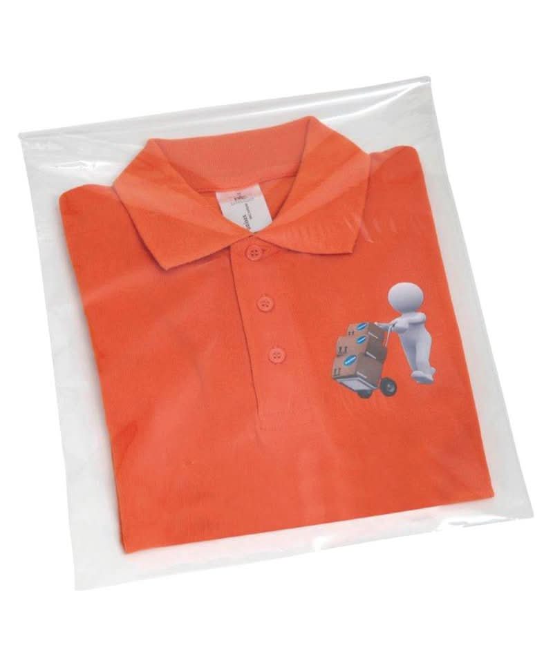 Essentials Essential Polypropylene Shirt Bag ZA120 - Clear 12 * 16 - Customisable Shirt Bags