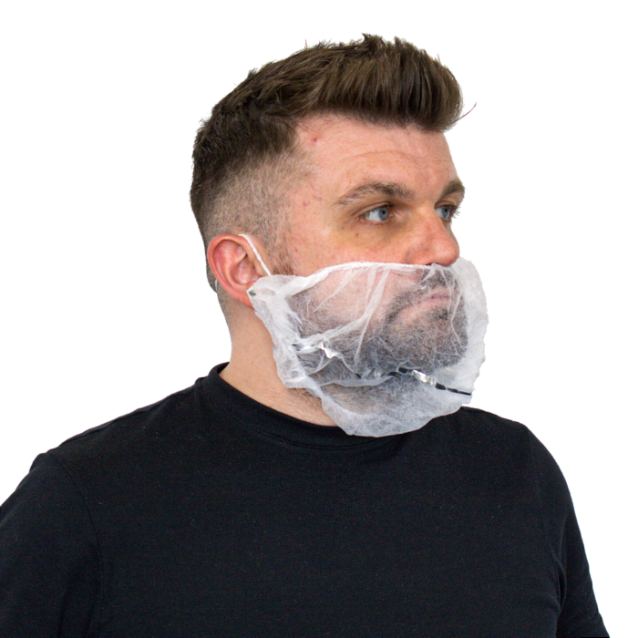 Non-Woven Detectable Beard Mask White - DM35 - - Customisable Facewear