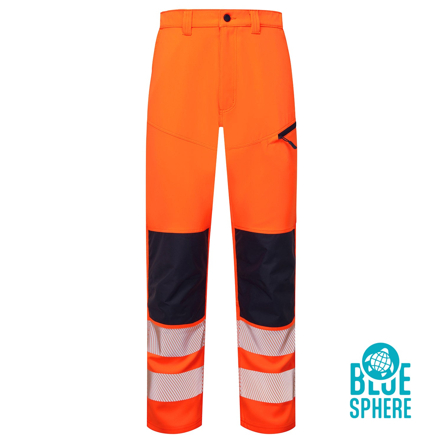 Essentials Hi Vis Eco Coolair 4-Way Stretch Yellow Trousers - ESS12 - Orange - Customisable TROUSERS