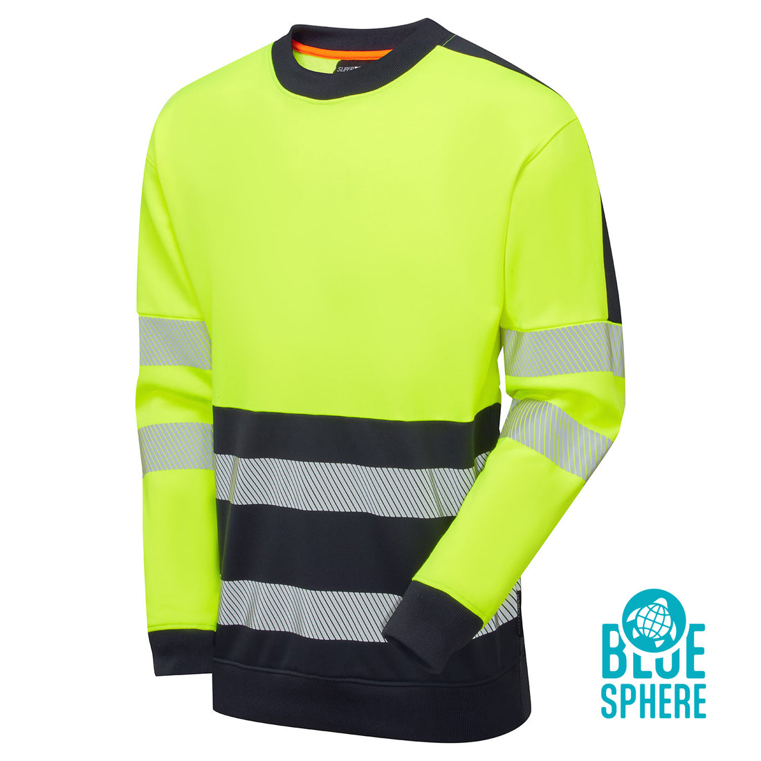 Essentials Hi-Vis Eco CottonCool Yellow Sweatshirt - ESS17 - Yellow - Customisable Bundle