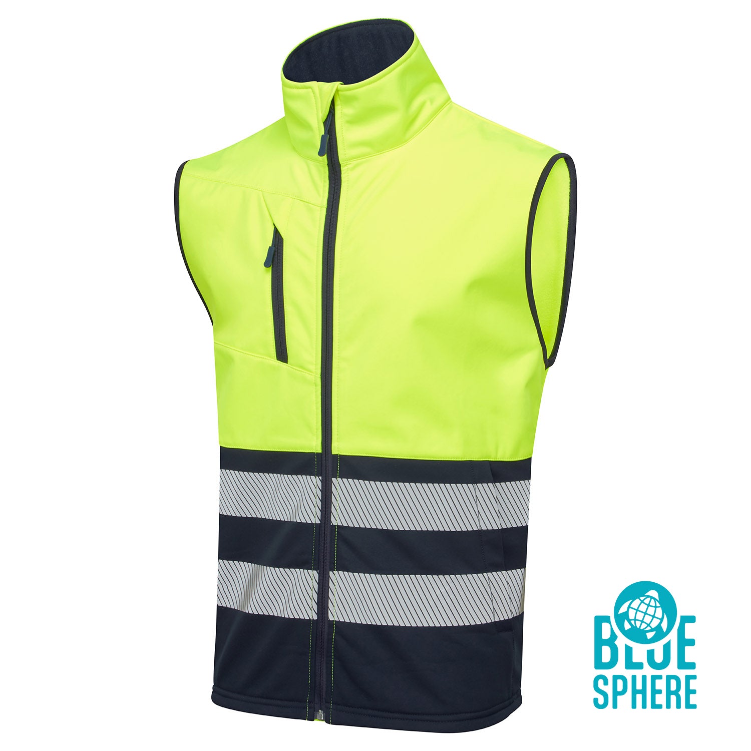 Essentials Hi Vis Eco Coolair Yellow Softshell Gilet - ESS01 - Yellow - Customisable Bundle
