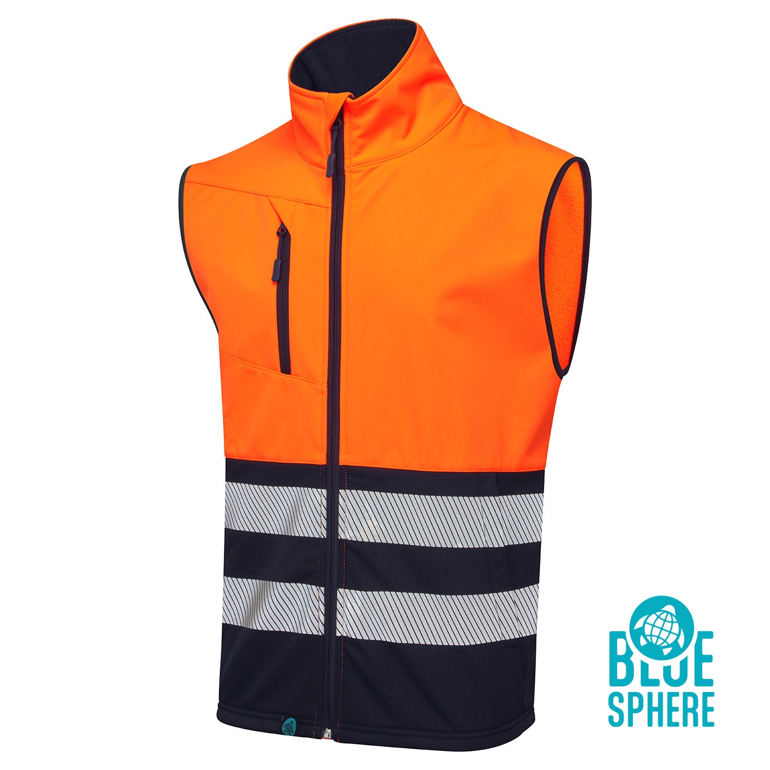 Essentials Hi Vis Eco Coolair Orange Softshell Gilet - ESS02 - - Customisable Hi Vis Bodywarmer