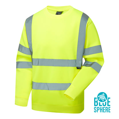Supertouch Eco Hi Vis Yellow Sweatshirt - EHV09 - - Customisable SHIRT