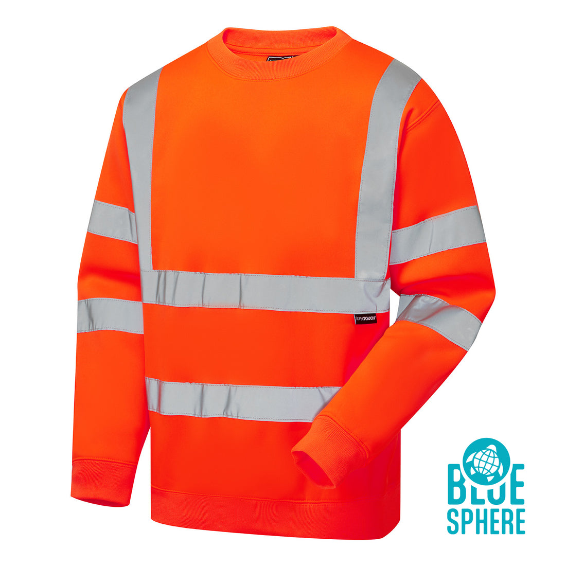 Supertouch Eco Hi Vis Orange Sweatshirt - EHV10 - Orange - Customisable SHIRT