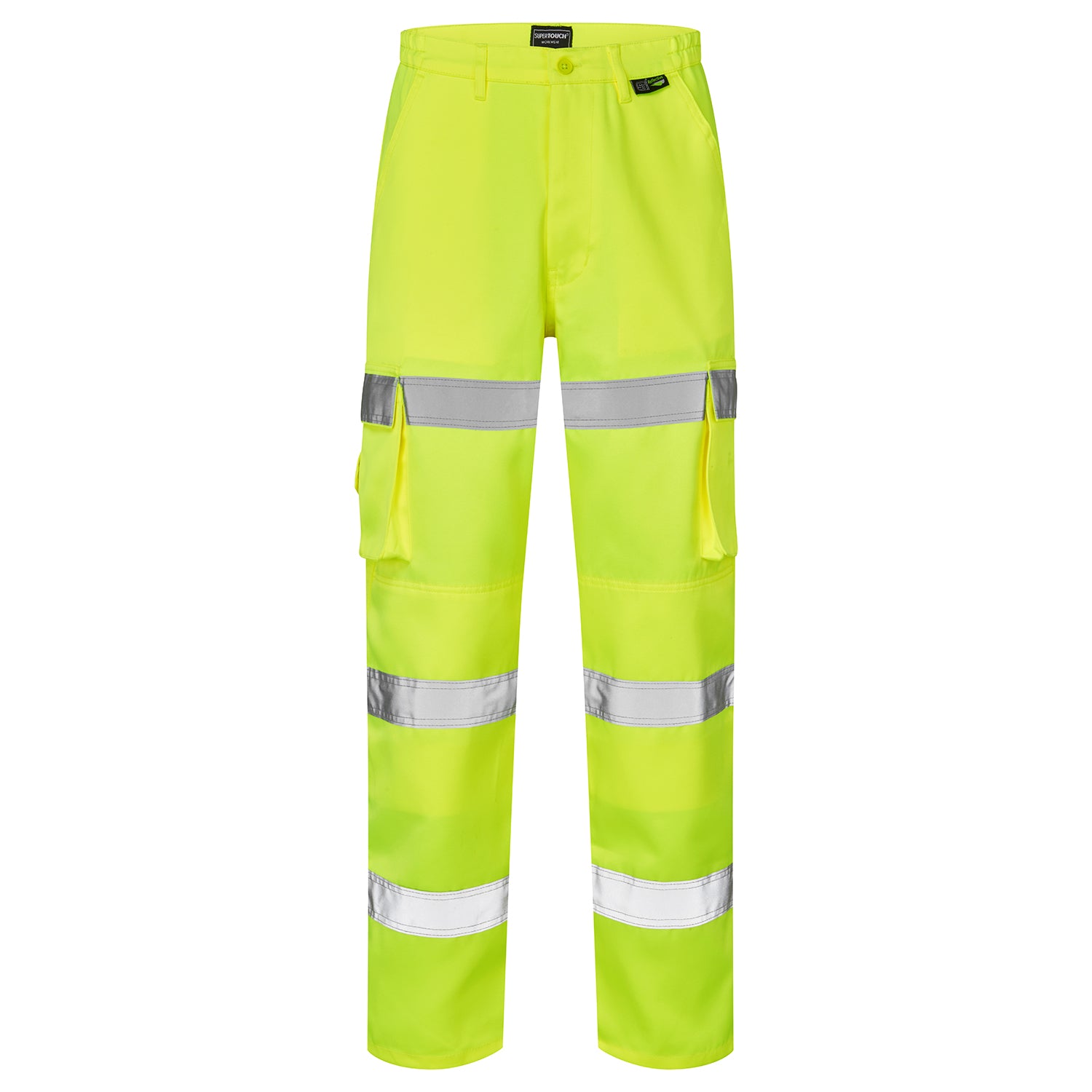 Supertouch - Hi Vis 3 Band Combat Trousers - H58 - - Customisable Trousers