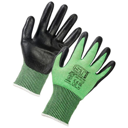 Supertouch Deflector ND Cut-Level D Nitrile Foam Gloves - G252 - Green - Customisable General Handling