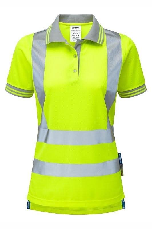 Pulsar Ladies Hi Vis Yellow Polo Shirt P700 - Yellow - Customisable Polos