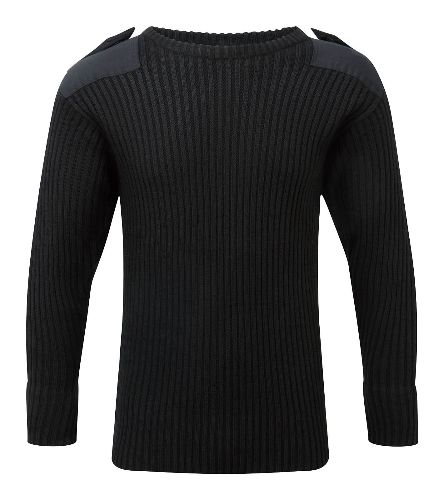 Fort Crew Neck Combat Jumper FORT 120 - Black - Customisable