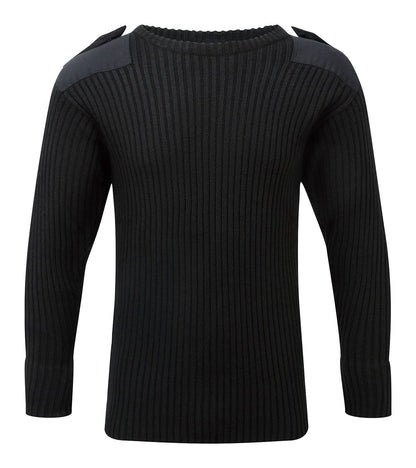 Fort Crew Neck Combat Jumper FORT 120 - Black - Customisable
