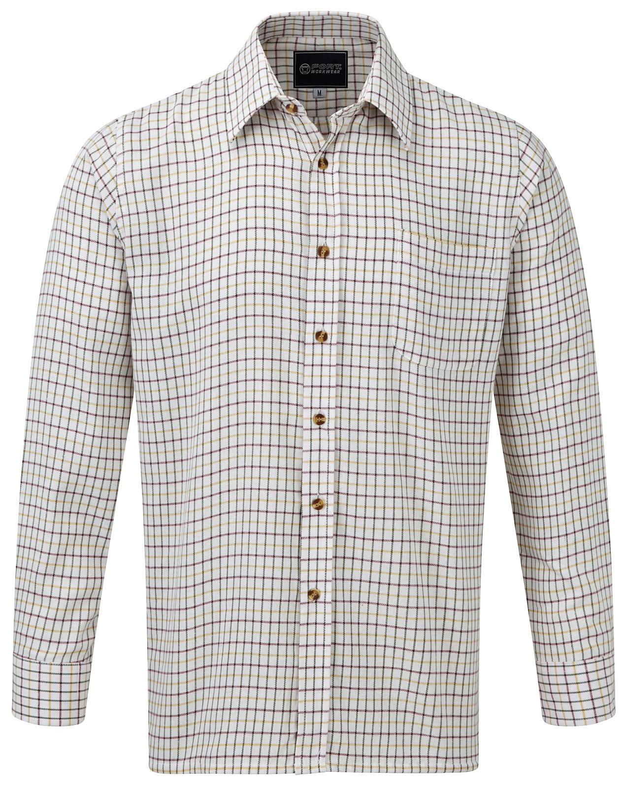Fort Tattersall Shirt FORT 100 - Green - Customisable Shirts