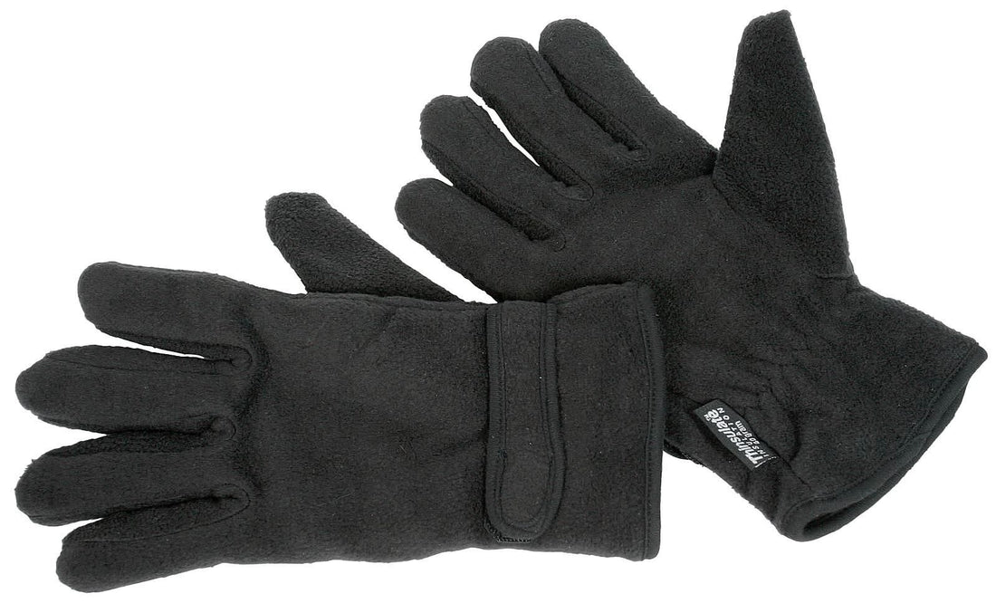 Fort Thinsulate Fleece Gloves FORT 601 - Black One Size - Customisable Gloves