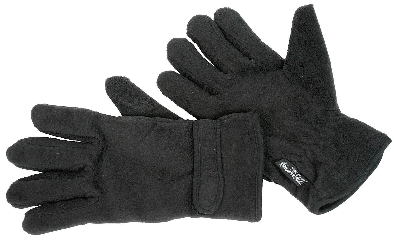 Fort Thinsulate Fleece Gloves FORT 601 - Black One Size - Customisable Gloves