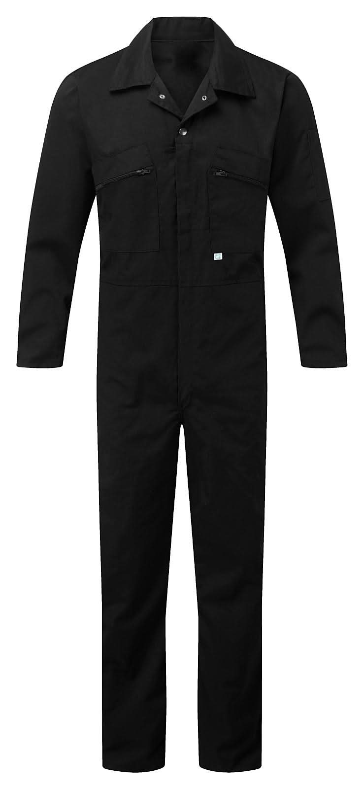 Fort Zip Front Coverall FORT 366 - Black - Customisable Coveralls