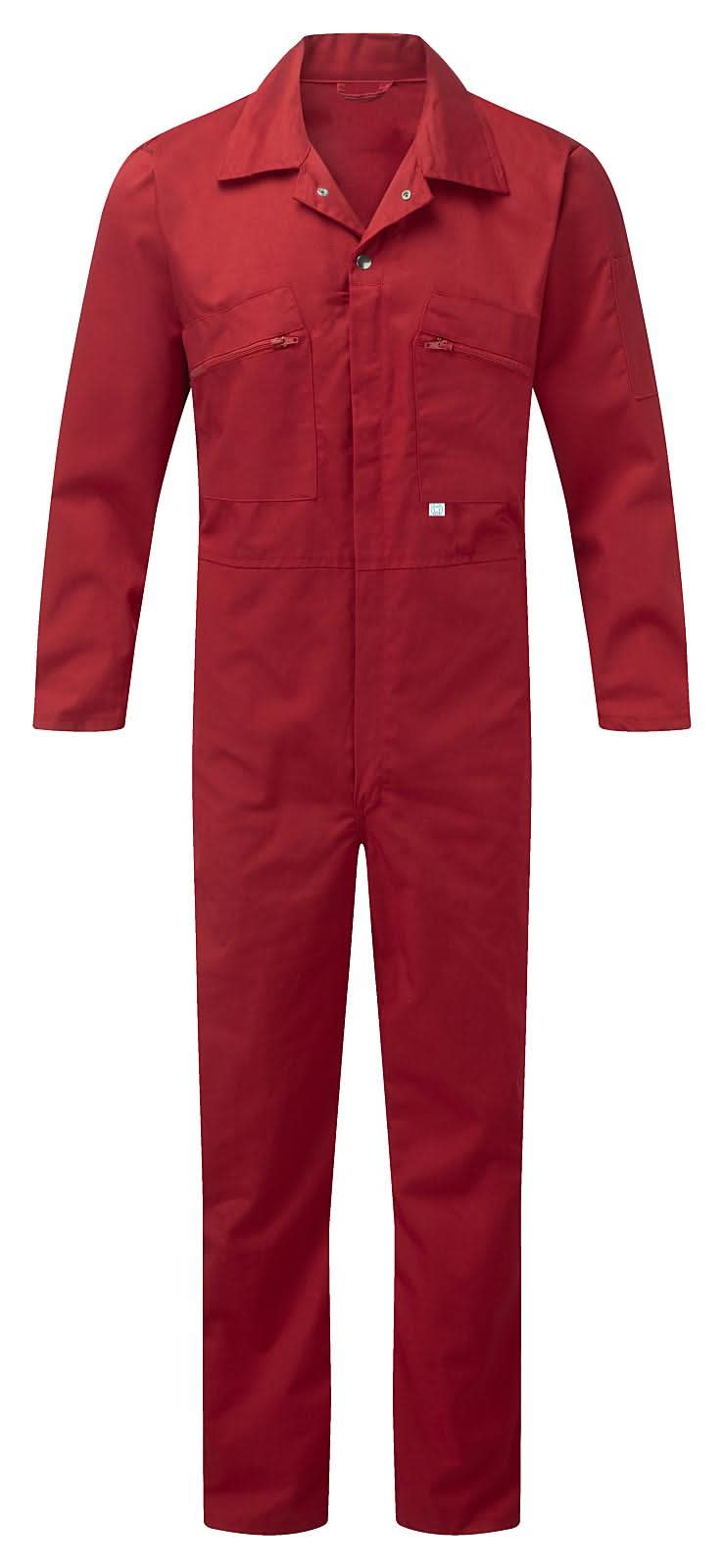 Fort Zip Front Coverall FORT 366 - Red - Customisable Coveralls