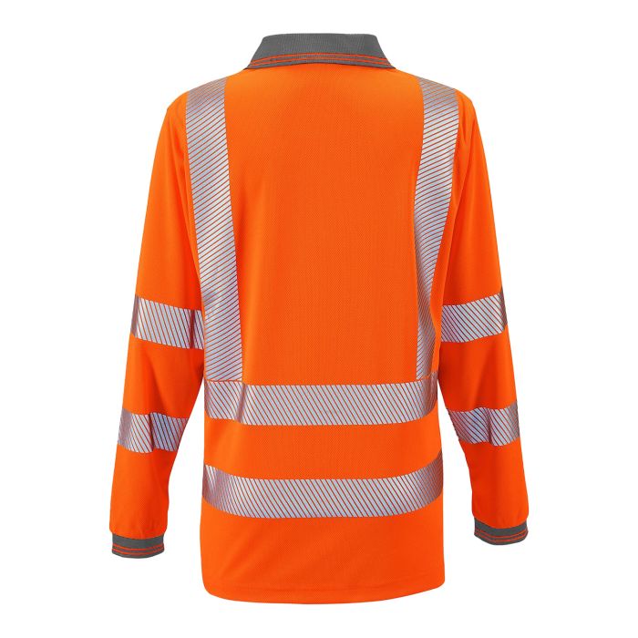 Supertouch - Ladies Hi Vis Orange Jaya Birds Eye Polo - HV307 - - Customisable Shirt