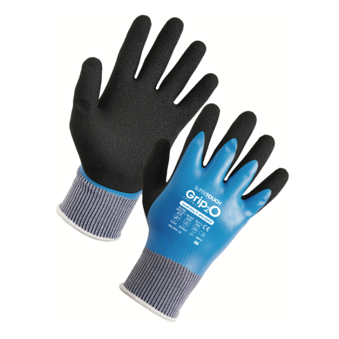 Grip2-O Thermal Waterproof &amp; Cut Resistant Gloves - G118 - Blue - Customisable Gloves