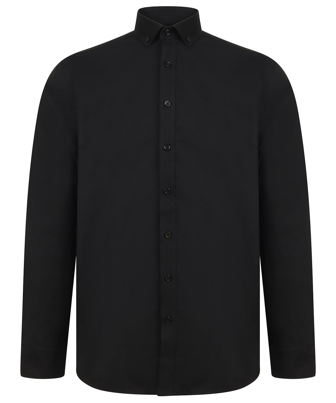 Henbury - Modern long sleeve Oxford shirt - HB512 - Black - Customisable Shirts