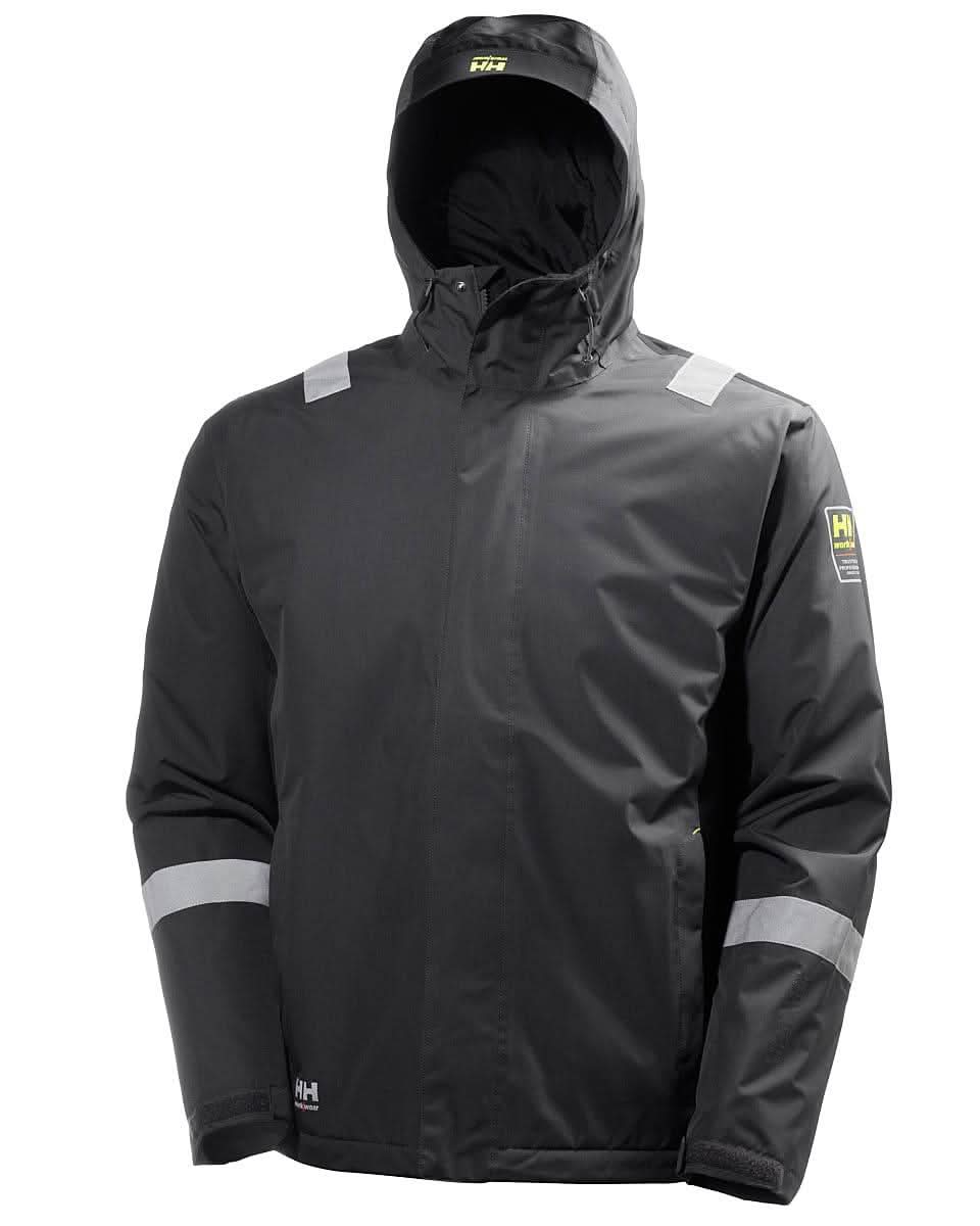 Helly Hansen Manchester Winter Jacket 71351 - Dark Grey Black - Customisable Jackets