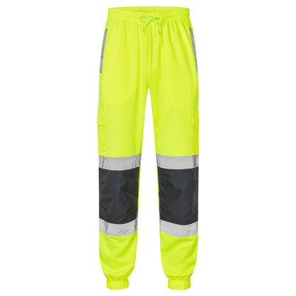 Supertouch - Hi Vis 2 Tone Jogging Bottoms - H111Y - - Customisable Trousers