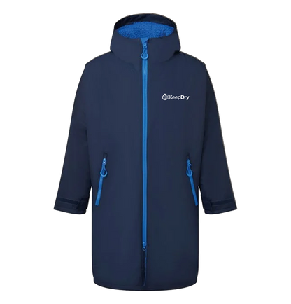 KeepDry All Weather Dry Robe Adults - Navy Sapphire - Customisable Jacket