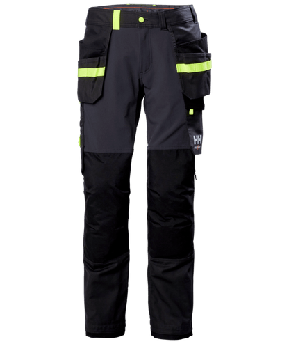 Helly Hansen Oxford 4X Construction Trousers 77405 - Ebony Black - Customisable Trousers