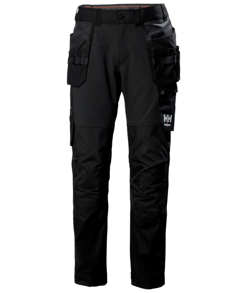 Helly Hansen Oxford 4X Construction Trousers 77405 - Black - Customisable Trousers