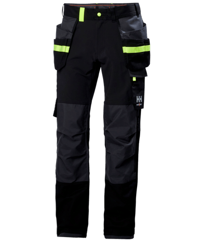 Helly Hansen Oxford 4X Construction Trousers 77405 - Black Ebony - Customisable Trousers