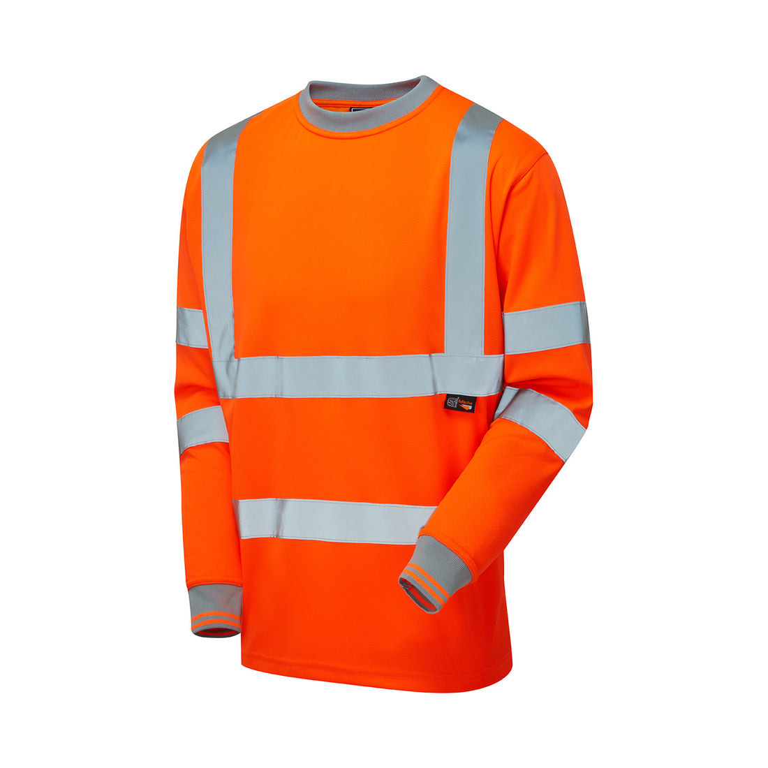 Supertouch - HV Long Sleeve Bird Eye T-Shirt - H202 - Orange - Customisable T-Shirt