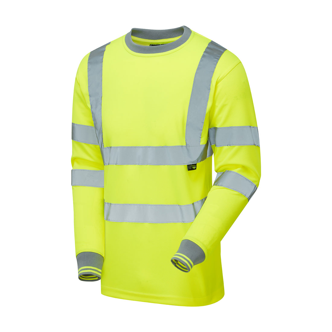 Supertouch - HV Long Sleeve Bird Eye T-Shirt - H201 - Yellow - Customisable T-Shirt