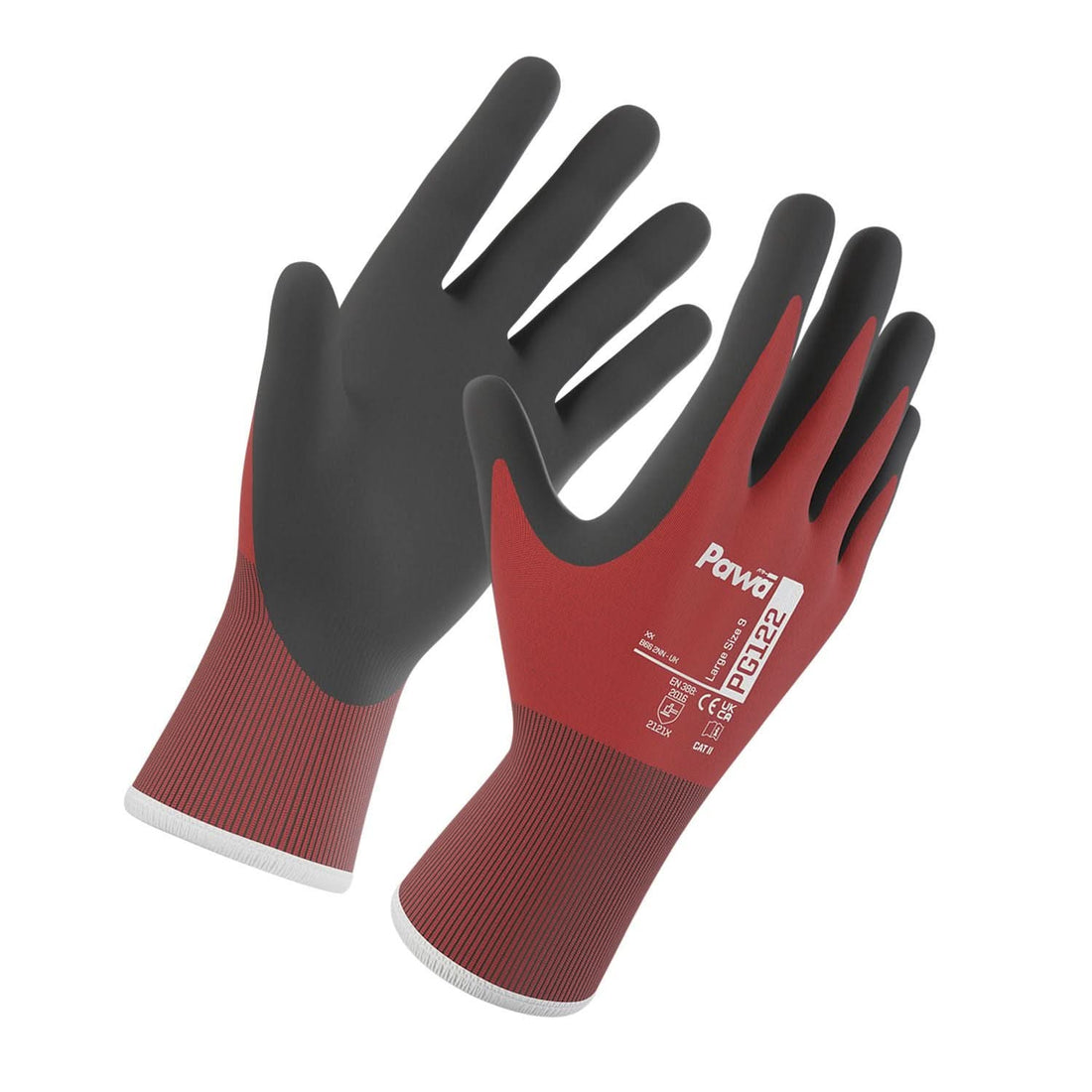 Pawa Gloves PG122 - Red - Customisable PAWA